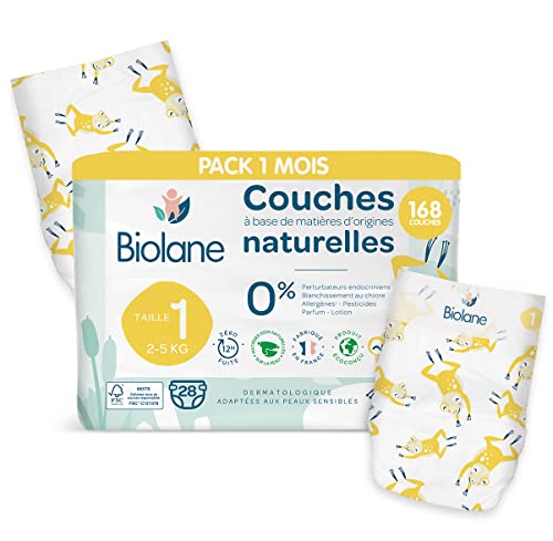 Biolane Pañales individuales tamaño 1 x 28 168 unidades – Pack de 6