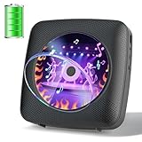 Gueray Portable CD Player Bluetooth: CD Players for Home Rechargeable Desktop Wall Portable CD Player with Bluetooth & Dual Speakers 1800mAh Boombox FM Radio USB Type-C MP3 Music Player