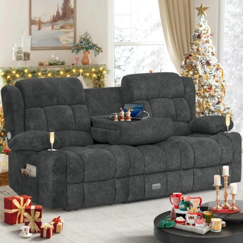 Dresegmt Loveseat Recliner Sofa, Flip Middle Backrest Design 3...