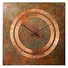 InTheTime 20-inch Copper Wall Clock Square Large Silent Non-Ticking Unique Handmade – 7th Wedding Anniversary Gift Idea…