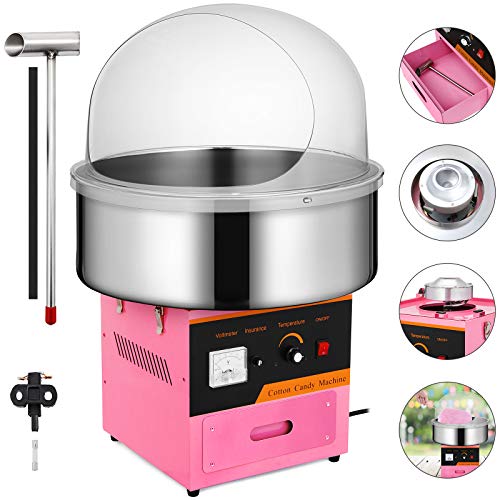 Happybuy Electric Candy Floss Maker With Cover 20.5 Inch Cotton Candy Machine 1030W