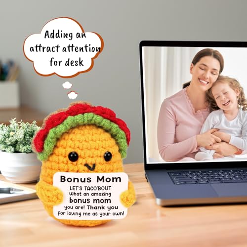 Mini Positive Crochet Taco Easter Basket Stuffers Birthday Gifts for Women Men Coworkers Handmade Emotional Inspirational Support Funny Nuggets Christmas Small Gifts - Image 10