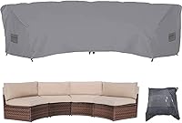 Vista 1 de Funda protectora para sofá modular de patio, impermeable, resistente, 420D, Oxford, para exteriores, con hebillas reforzadas a prueba de viento