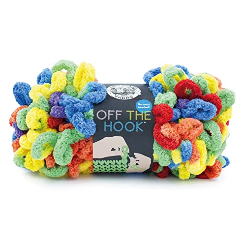 Image of Lion Brand Off the Hook Yarn, Bulky No-Needle Craft Yarn for Finger Knitting, Cosmic Dust, 1 Pack