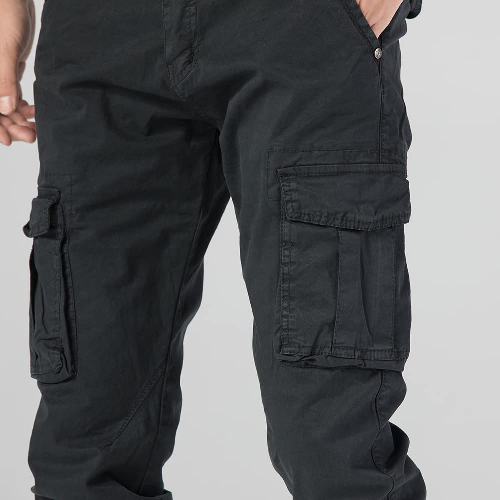 TONY BACKER Pantaloni Casual Elasticizzati Uomo Pantaloni Cargo da Uomo Pantalone in Cotone Leggero Uomo Cargo 6591
