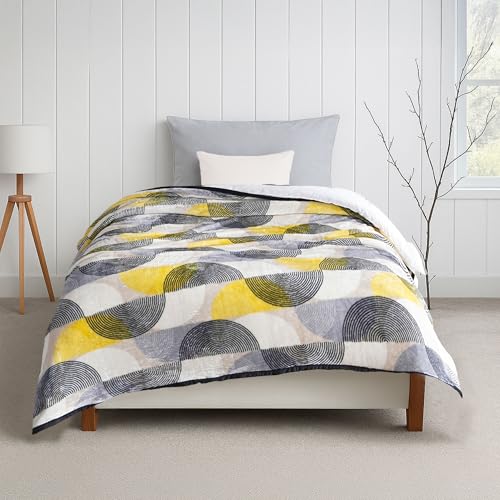 Image of MYTRIDENT Home Essential Flannel Printed Blanket for Winter Single Size (160 cm x 220 cm), 290 GSM, Ethan