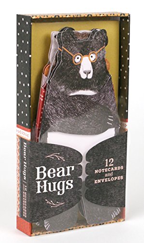 Bear Hugs: 12 Notecards and Envelopes (Unique Bear Themed Greeting Cards for Friends and Family, Cute Animal Illustrated Stationery)