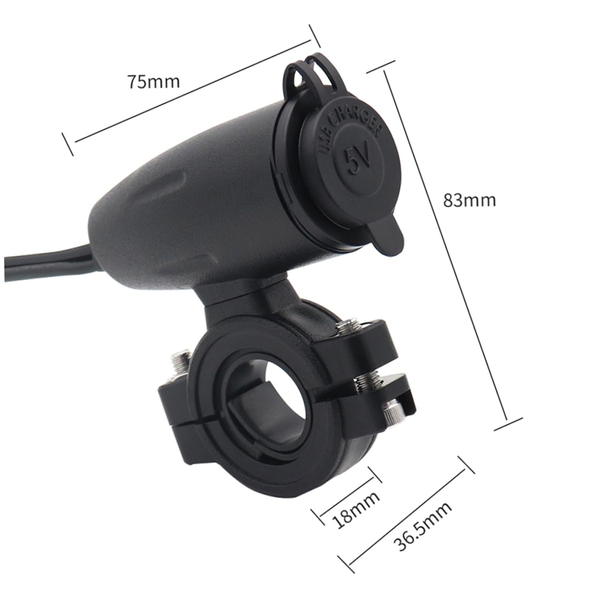 Gatuida 4.8a Cargador USB para Moto Doble Puerto USB Cargador Rápido para Teléfonos Inteligentes Compatible Motocicletas y Vehículos de Recreo Incluye Tapa de Protección