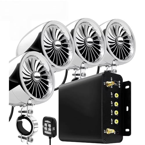 Parlantes para motocicleta con amplificador y control AUX miniatura 2