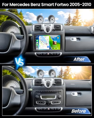 Autoradio Smart Fortwo pour utiliser Waze et Spotify sur écran 9 pouces