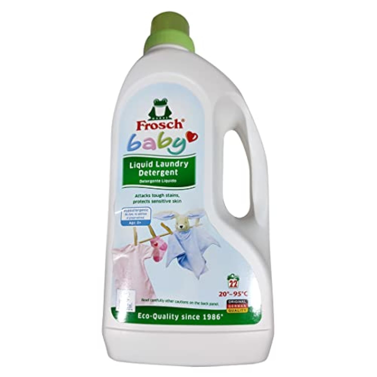 Frosch Baby Liquid Laundry Detergent 1.5L - Hypoallergenic, Chamomile Extract, Suitable for Sensitive Skin