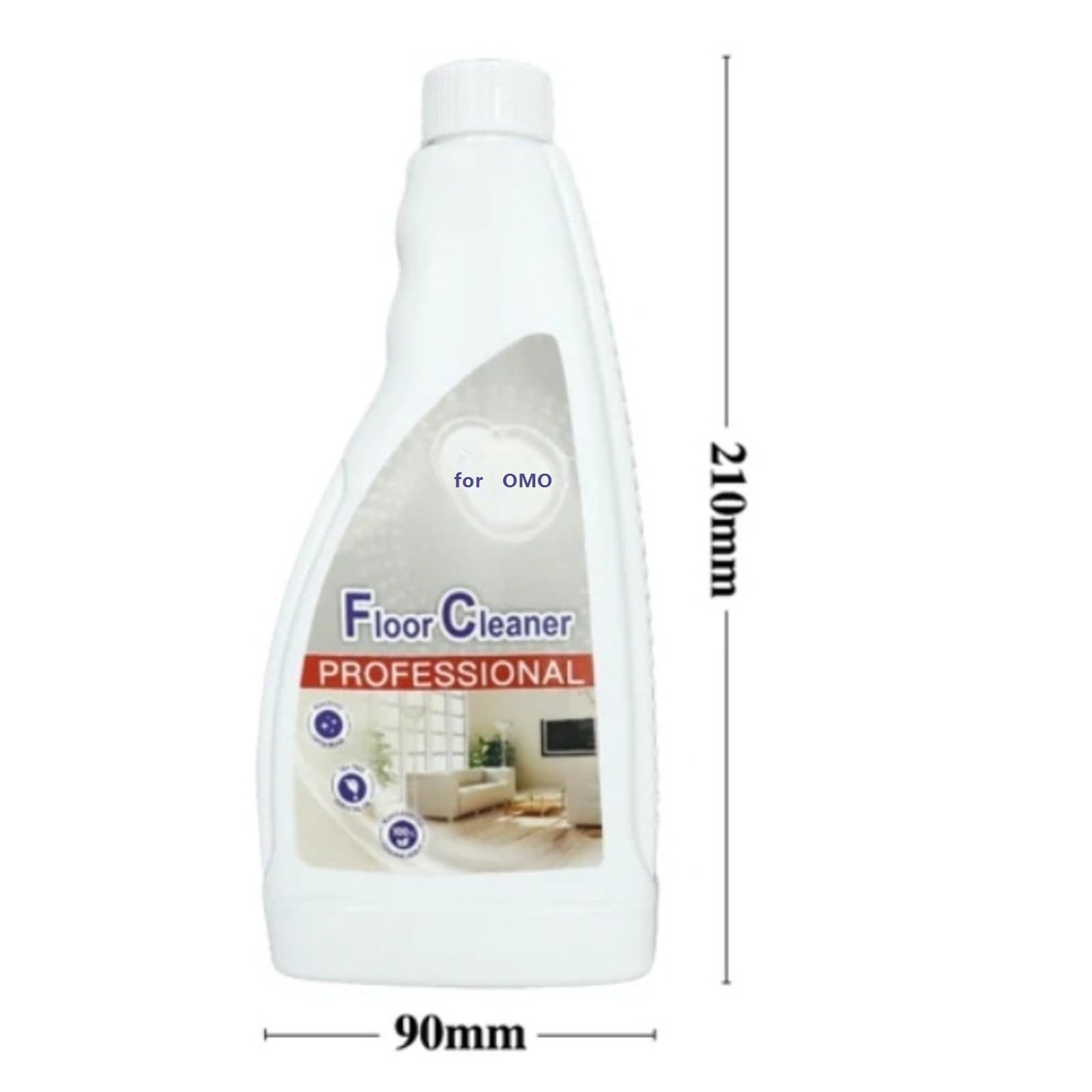 Solución de limpieza de pisos。 Compatible para Roborock S5/S6/S7/Series 。 480ML(16.23fl oz)。 Líquido limpiador de suelos, accesorios para barredoras(4pcs)