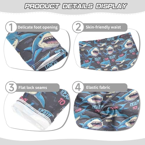 senya Girls Printed Leggings Yoga Pants Cool Shark Pattern for Kids in 4t to 10 Years, 4T3