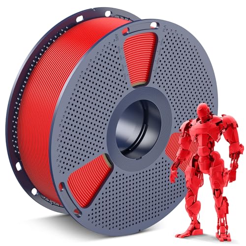 Image of SUNLU PLA 3D Printer Filament PLA Filament 1.75mm, Neatly Wound 3D Printing Filament 1.75mm, Dimensional Accuracy + /- 0.02 mm, Fit Most FDM 3D Printers, 1kg Spool (2.2lbs), Red