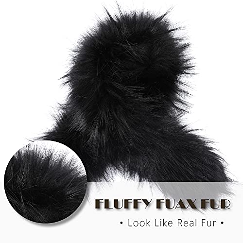 Faux Fur Trim for Hood Replacement Detachable Fur Hood Trim of Winter Coat Unisex2