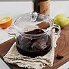 Glass Saucepan with Cover, 64 oz Stovetop Cooking Pot with Lid and Handle Simmer Pot Clear Soup Pot, High Borosilicate Glass Cookware #4