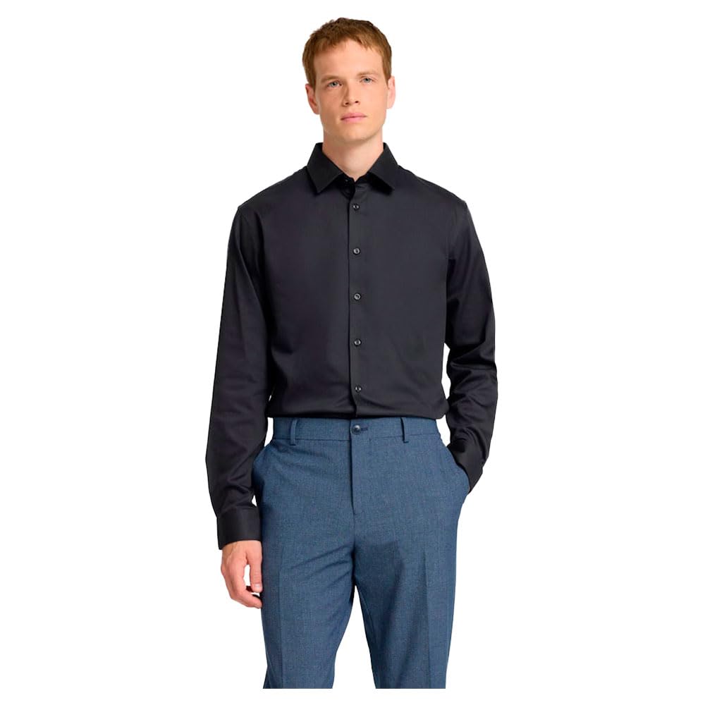 SELETED HOMME SLHSLIM-Performance Shirt LS Noos, Black, M