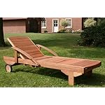 Hecht ERA Gartenliege Merantiholz, rollbar