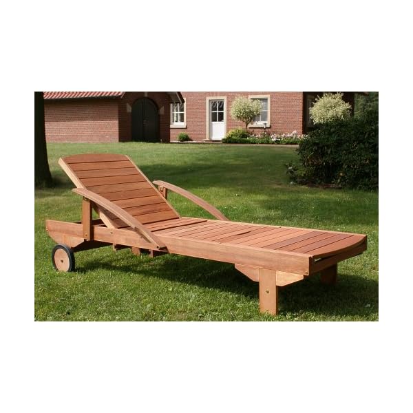 Hecht ERA Gartenliege Merantiholz, rollbar