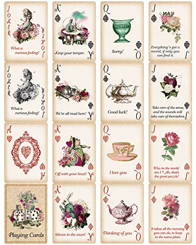 Baraja de cartas Alice Wonderland para póker y fiestas miniatura 7