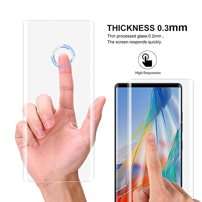 Image of Diruite UV Tempered Glass for Vivo Y 78 /Y 78 Plus- Premium 9H Hardness, Full Edge-to-Edge Coverage, Crystal HD Clarity, UV Glue with Easy Installation Kit (Pack of 1)