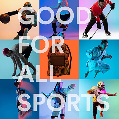 Extra Large Heavy Duty Soccer Ball Mesh Bag For Sports, Beach And Swimming Gears. Adjustable Shoulder Strap Made To Fit Adults And Kids. Secure Side Pocket For Your Personal Item. 40X30 In, Blue #TOP6