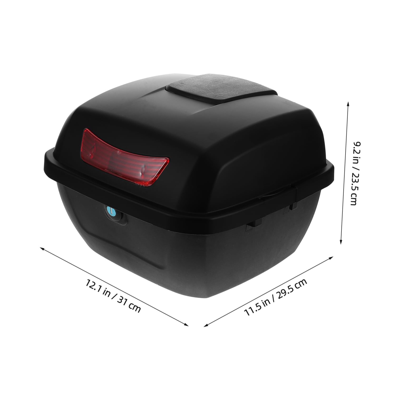 Mikinona Electric Motorcycle Rear Storage Trunk Box Moped Organizer for Scooter with Lid Durable Storage for Motorbike Accessories and Tail Trunk Luggage