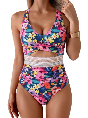 Image of B2prity Women's One Piece Swimsuit Tummy Control High Waisted Bathing Suit