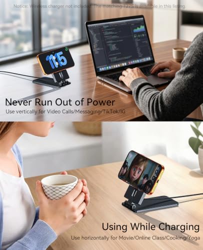 Image of Wireless Charger Stand Matching Accessory Only Compatible with T27S Wireless Charger, Full Functional Combo Partner Kit, Precise Molded Replacement Accessory for Daily Home Office Travel Use