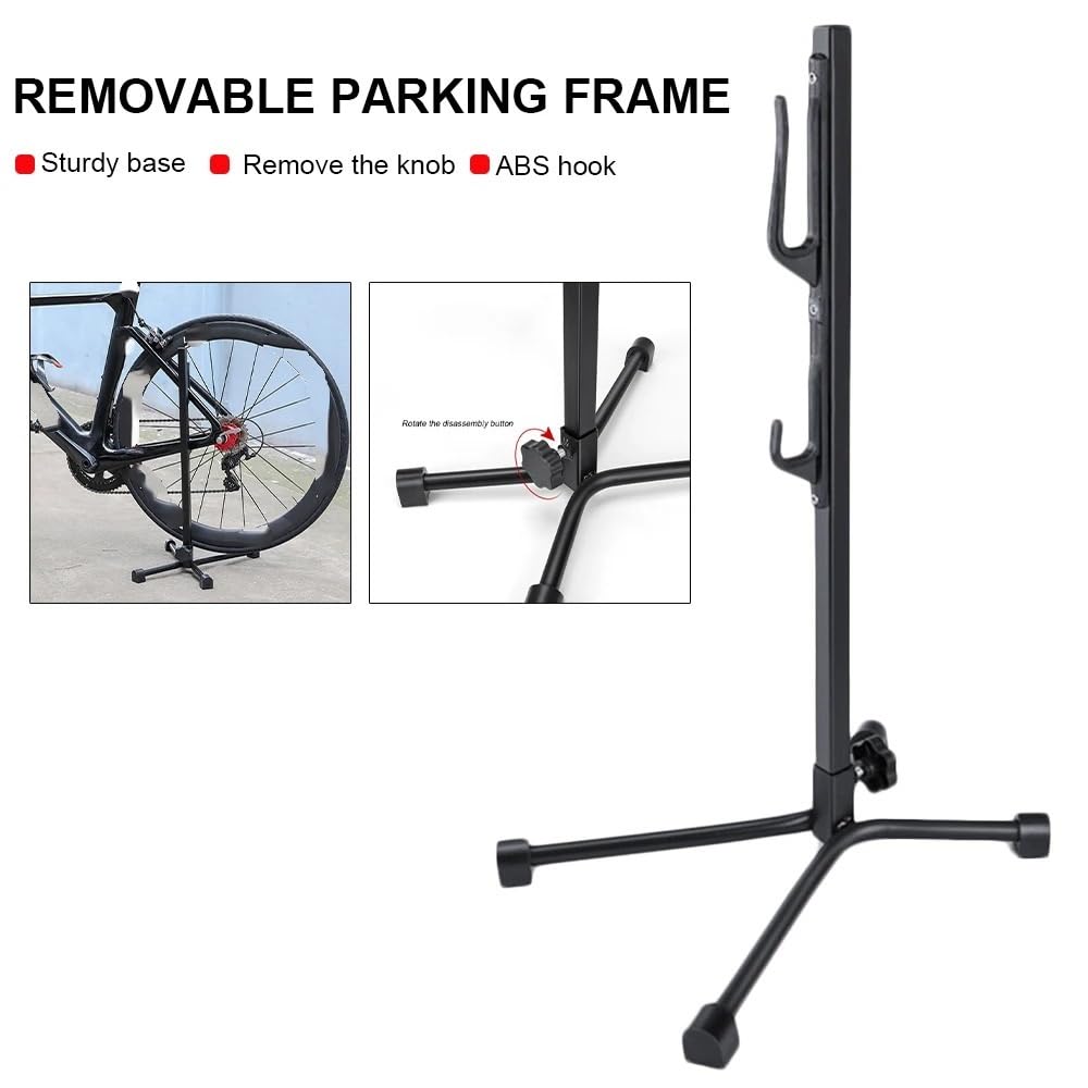 Soporte Bicicleta Soporte de aluminio for bicicletas, soporte reparación metal, mantenimiento for almacenamiento en garaje interior, desmontable
