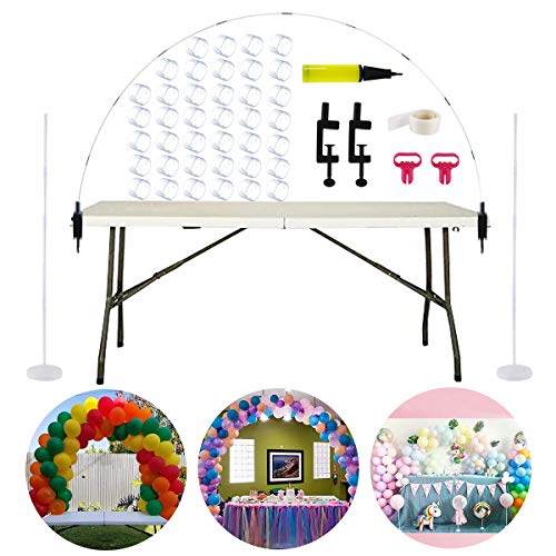 Table Balloon Arch Kit, Balloon Column Stand Kit Base and Pole for Birthday