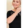 Romwe-Womens-Plus-Size-Cut-Out-A-Line-Swing-Stretchy-Midi-Dresses ROMWE Women's Plus Size Cut Out A Line Swing Stretchy Midi Dresses (2X-Plus, Black)
