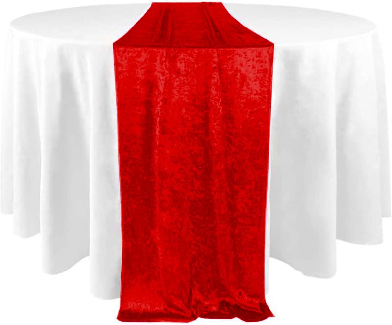 Elegant Event Essentials, Crushed Velvet Party Long Table Runner, for Spring Party Wedding, Reception, Banquet