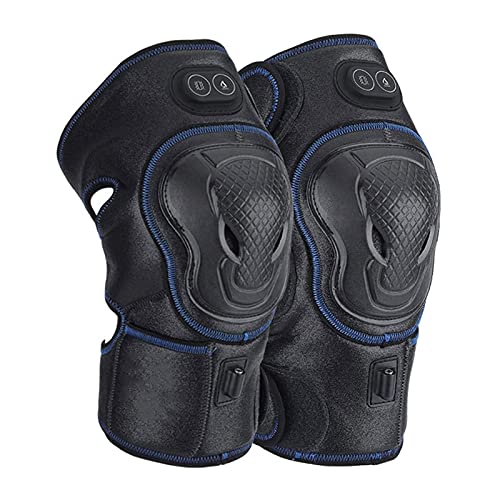 Faja calefactora para rodilla con masaje, masajeador vibratorio para rodilla con almohadilla térmica para fatiga de rodilla, masajeador de piernas, almohadilla térmica para rodilla para alivio de estrés, soporte, recargable miniatura 1
