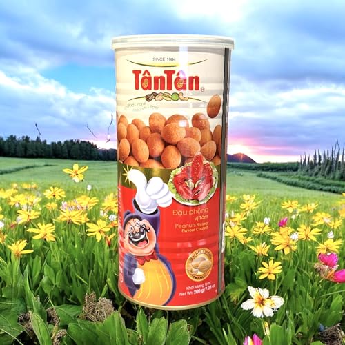 Image of Combo - Chicken Flavour Peanuts and Shirmp Flavour Peanuts - Dau Phong Vi Ga and Dau Phong Vi Tom - 7 Oz per Can with 2 Cans per Order