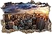 HUJL Wandtattoo WALL STICKERS LOCH IN DER WAND 3D NEW YORK NY dekorative Aufkleber auf den Raum