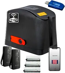 Motor de Portão Garen Fit Connect 220V com Wi-Fi App GSmart 4.0 e 3,5m de Cremalheira (6 Metros)