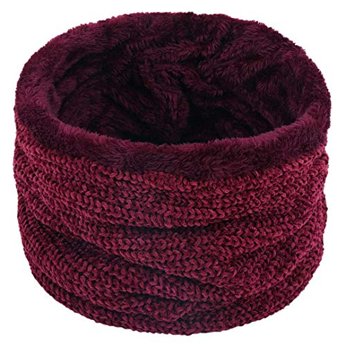 Warm Scarf For Women Men Knitted Solid Color Plush Neck Collar Scarf Boys Girls Knitted Thick Scarves Beige One Size #TOP5