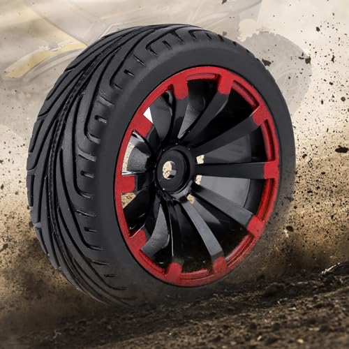 4 Stücke Fernbedienung Auto Gummireifen Racing Off-Road Fahrzeug Felge für RC 1:10 Autoteil( 10 Löcher)