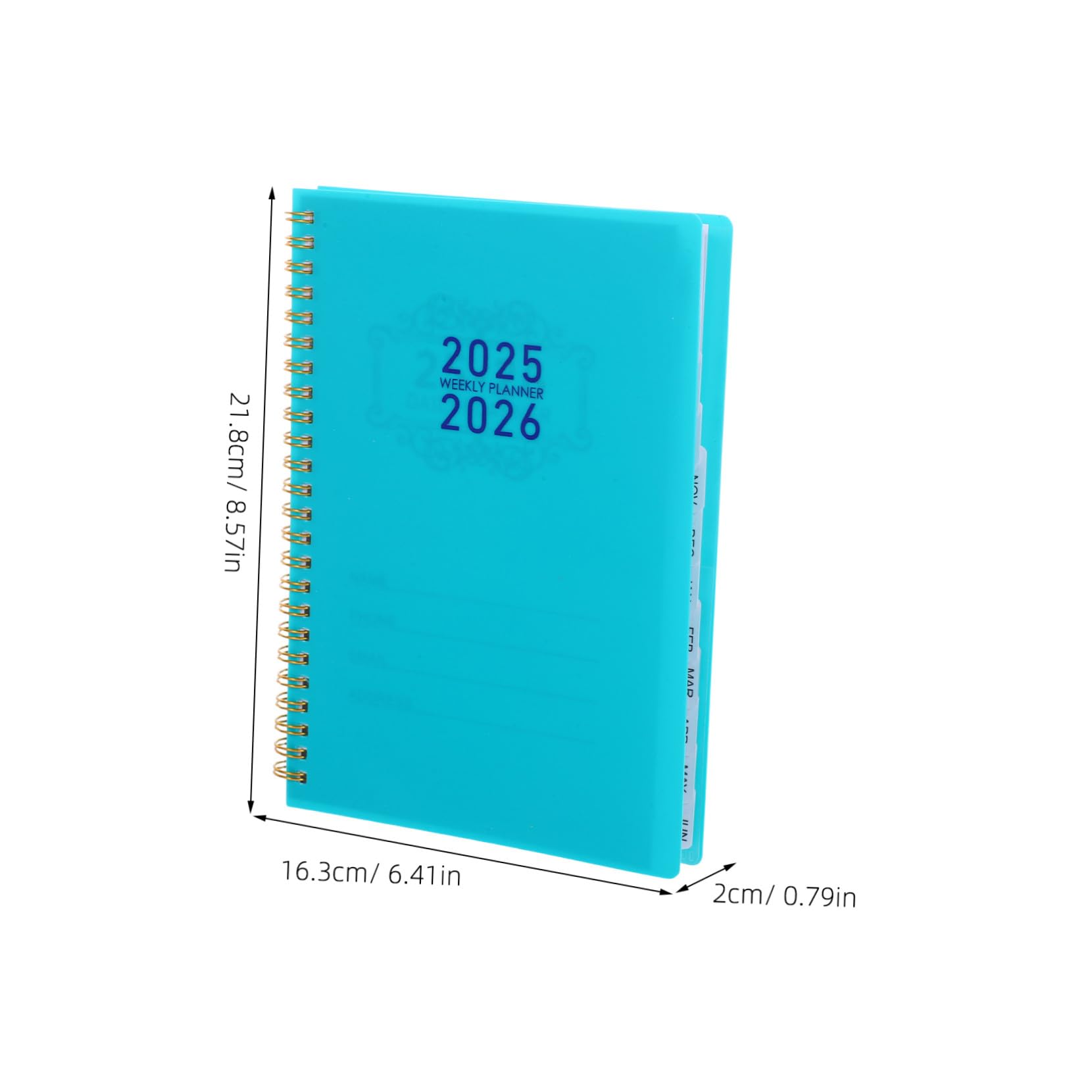 2026 Kalender, 2-teiliger minimalistischer Monatskalender zum Aufklappen, Spiralbindung, platzsparend, von Juli bis Dezember, ideal für Büro, Zuhause und Schule.