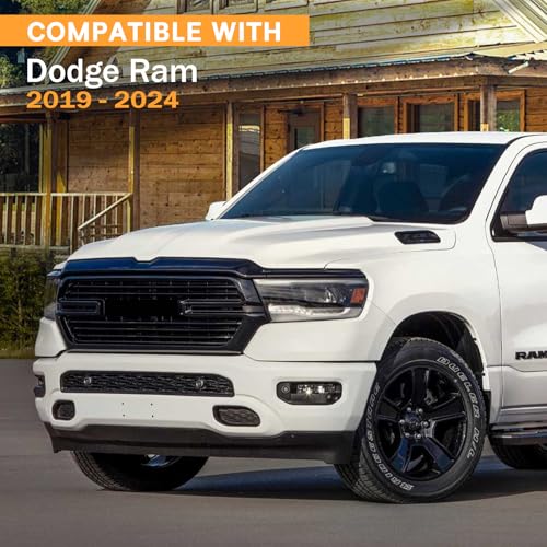 Image of Mud Flaps Mud Guards Replacement for 2019-2024 Dodge Ram 1500 Without OEM Fender Flares Accessories Front Mudflap and Rear Mudguard No Drilling Required 4pc Set