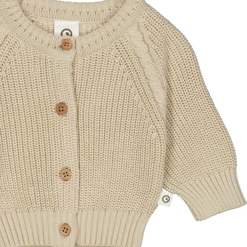 Organic Cotton Chunky Knit Baby Cardigan with Button Closure – Soft, Cozy, and Machine Washable Sweater3