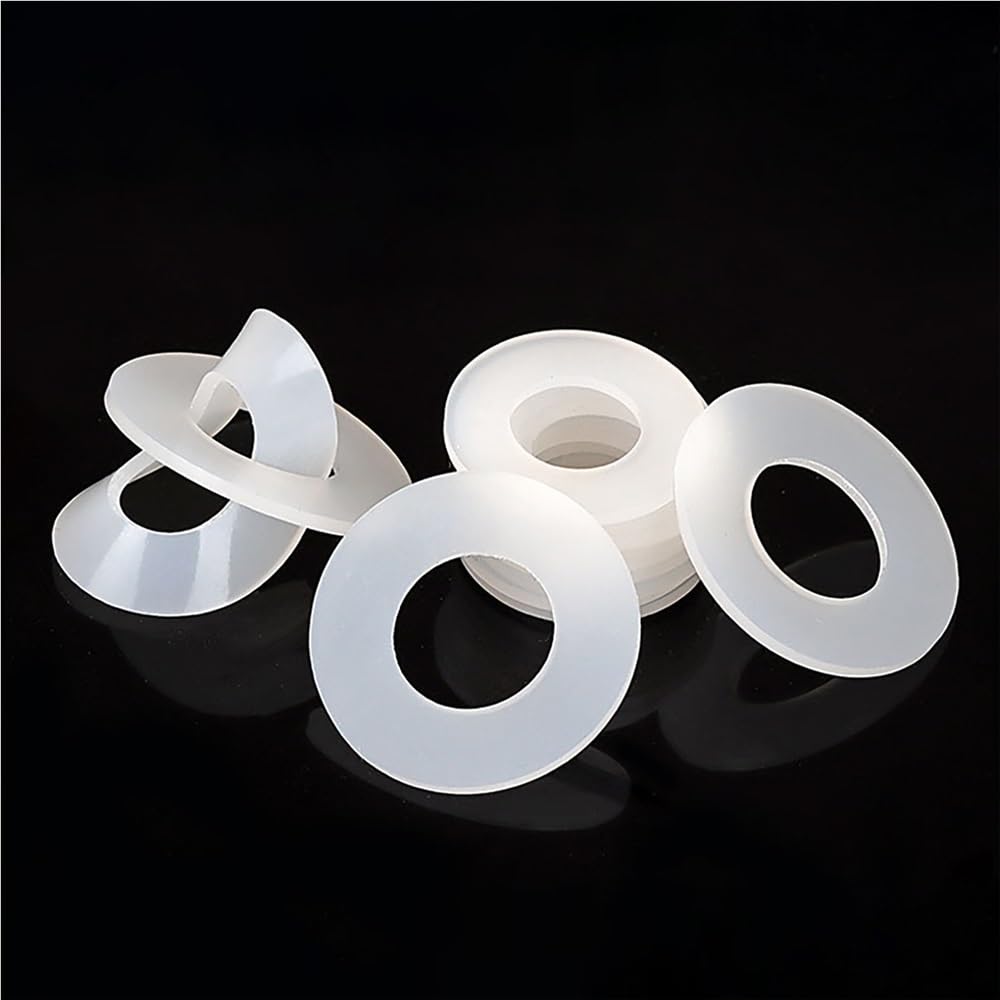 Arandelas para fontanería Junta plana de silicona, arandelas planas de silicona con tornillo, junta de sellado, arandelas de sellado blancas, junta resistente a altas temperaturas (24 x 70 x 4 mm)(74x