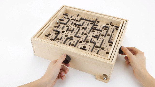Finger Maze Board, Labyrinthe De Doigts En Bois Portable Et Robuste