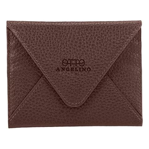 Otto Angelino Tarjetero de Cuero Genuino con Cierre Magnético Cover
