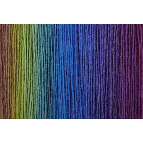 Image of NICEEC 2 Skeins Rainbow Soft Yarn 100% Wool Gradient Multi Color Yarn for Crocheting Knit Total Length 180mx2(196ydsx2,50gx2)-9#