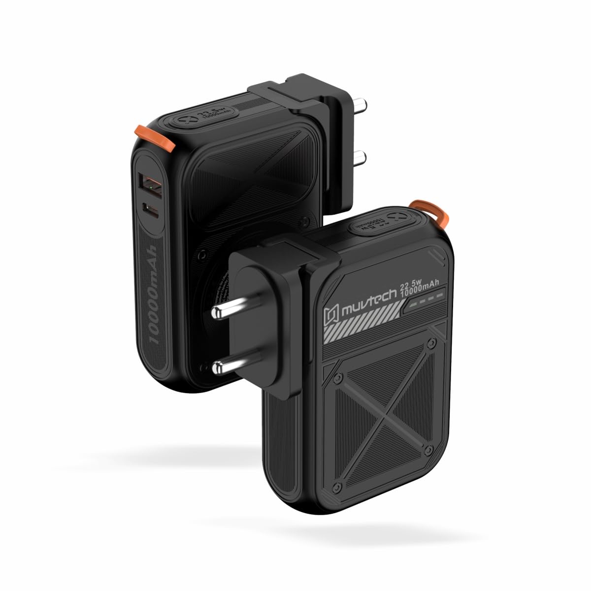 Muvtech Travel Mate Powerbank with Wall Charger, 22.5W Fast Charging 10000mAh, Adjustable Sockets Multi Port USB & Type C Compatible with iPhone, Android & MacBook/Type C-picture-16