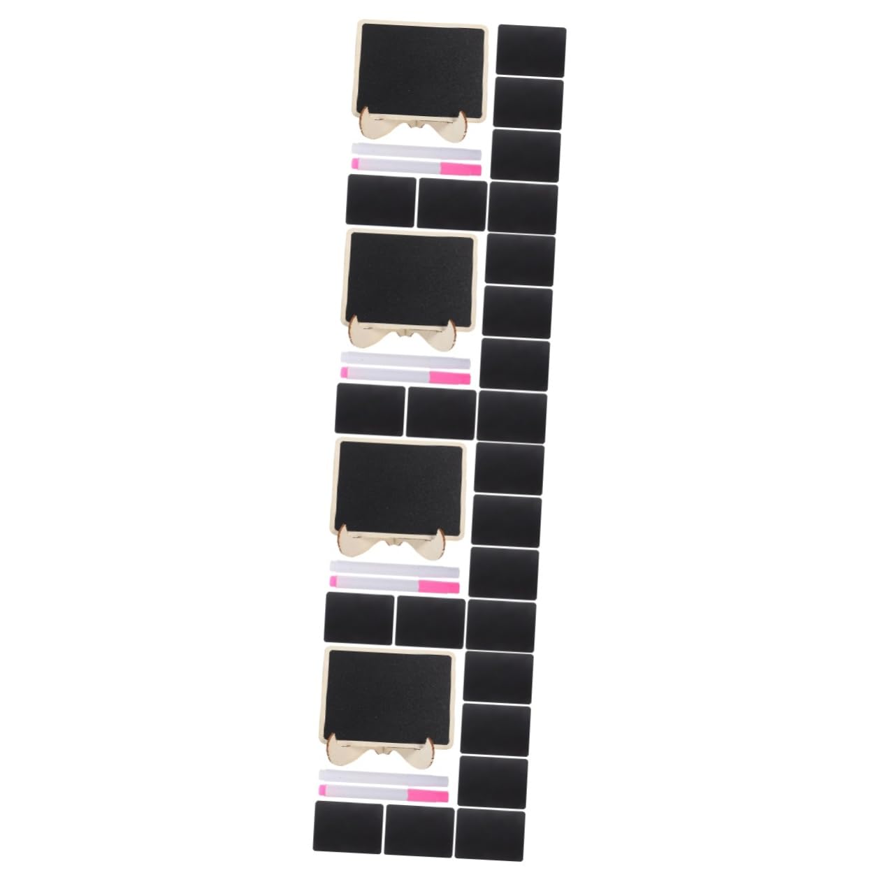Uonlytech 4 Juegos pequeños adornos de pizarra decoración del hogar pizarra letrero mesa junta mini tablero de tiza etiqueta decorativa letrero de Madera Negro