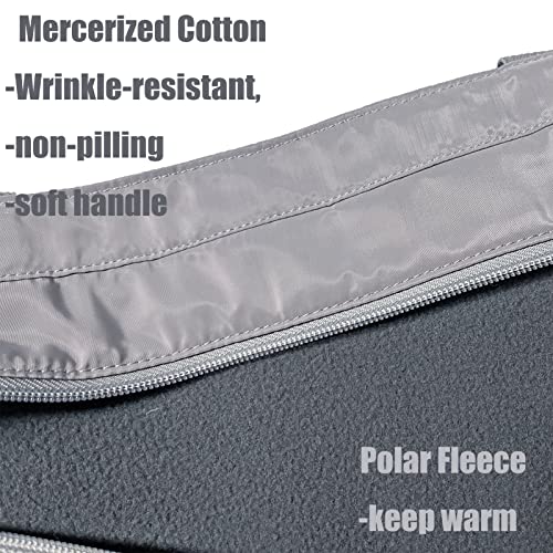 LeerKing Hundetasche für kleine Hunde Ultraleicht Hundetragetasche Stabile Hundereisetasche für Welpen Katzen Kaninchen Grau-Fleece L