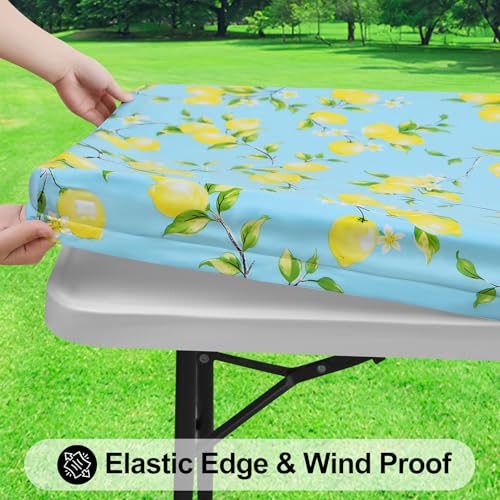 Smiry Rectangle Table Cloth, Waterproof Plastic Table Cover for 4FT Tables by Smiry - Used condition - Image 2